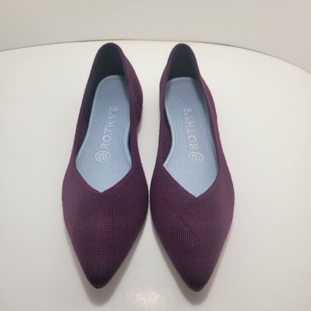 Rothy's Plum Purple Pointed-Toe Flats - Picture 2 of 10